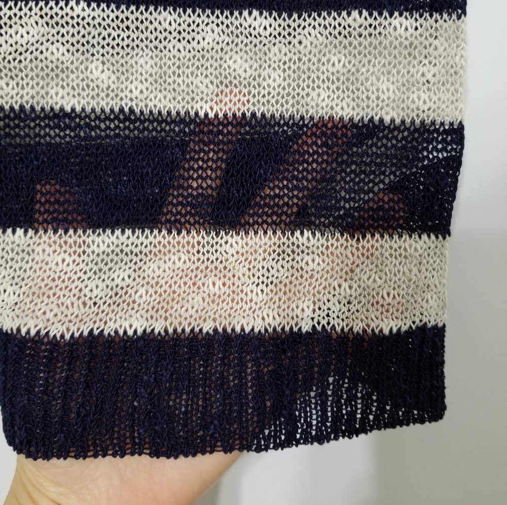 NWT Eileen Fisher Petite Striped Sleeveless Knit Top Organic Linen Cotton Sz PM - Picture 6 of 12